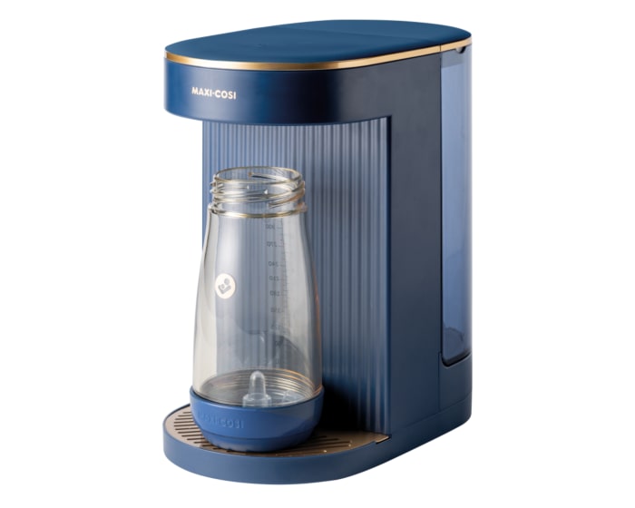 3103112000_2027_maxicosi_feeding_instantwaterwarmer_elegancenavy_3qrtleftwith_bottle